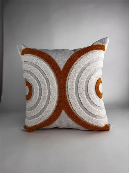 Makine Nakışlı Punch Desenli Kırlent Kılıfı PUN02– 43x43 cm ürün görseli