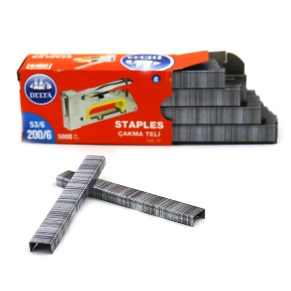 DELTA Zımba Teli 200/6 53/6 Kod 201 (5000 ADET) 24'lü Paket - Resim 2