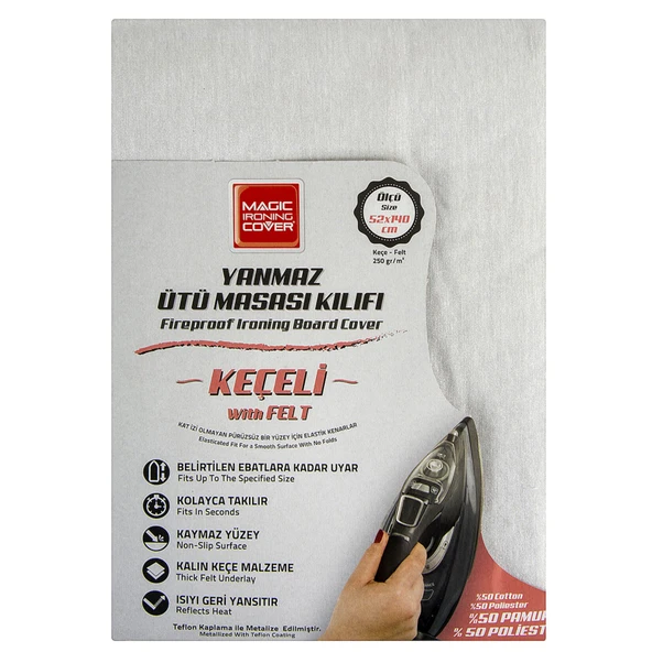 Magic Saver Yanmaz Ütü Masası Kılıfı 52X140 Cm 2 ADET ürün görseli