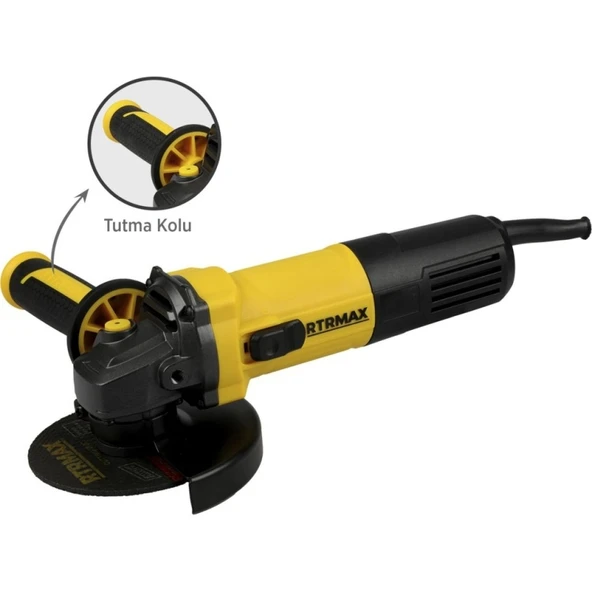 Rtrmax RTM1080 Avuç Taşlama Makinası 115 mm 750 W Devir Ayarlı