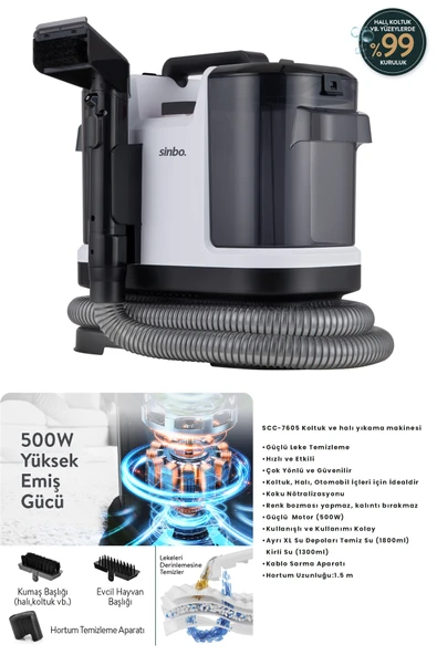 Sinbo SİNBO SCC-7605 HALI-KOLTUK YIKAMA MAKİNESİ - 4