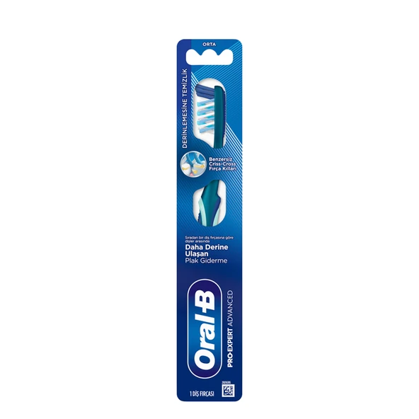 Oral-B Pro-Expert Advanced Derinlemesine Temizlik Diş Fırçası Orta 2 ADET ürün görseli 1