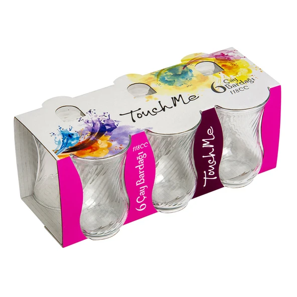 Touch Me Optikli Çay Bardağı 118Cc 6'lı 3 ADET