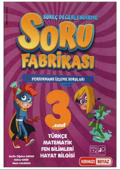 Kırmızı Beyaz 3. Sınıf Süreç Değerlendirme Soru Fabrikası ürün görseli