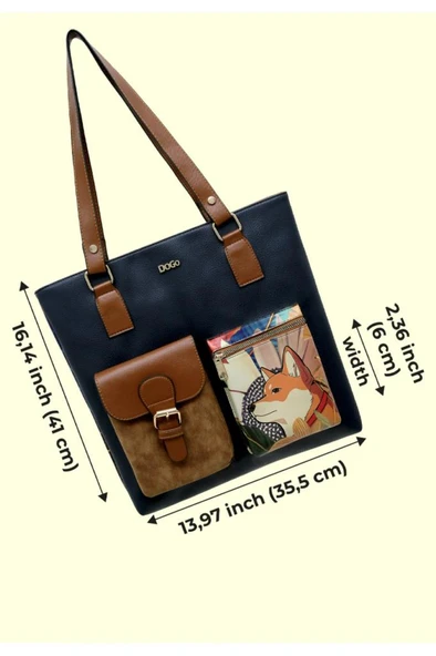 Kadın Vegan Deri Sarı Omuz Çantası - Blooming Dog Tasarım - 7