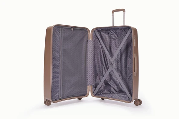 Benetton Trolley Valiz Şampanya Büyük Boy 14BNT8002-01-SMP - Resim 4