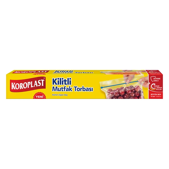 Koroplast Kilitli Mutfak Torbası Büyük Boy 10'lu 3 ADET ürün görseli 1