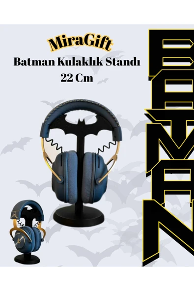 Miralux Gamer Kulaklık Standı - Batman Dekoratif Kulaklık Tutucu Siyah 22 Cm ürün görseli 1