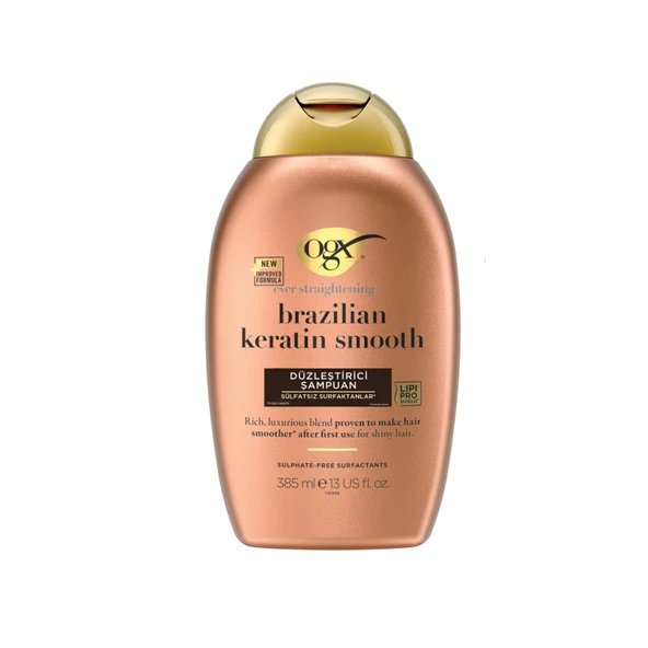 OGX Düzleştirici Brazilian Keratin Smooth Şampuan 385 Ml 3 ADET ürün görseli 1
