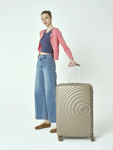 Benetton Trolley Valiz Şampanya Büyük Boy 14BNT8002-01-SMP - Resim 2