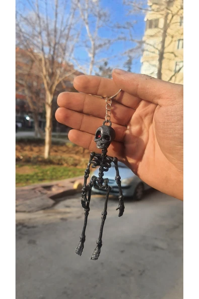 WONE İskelet Anahtalık  Çanta Dikiz Aynası Süsü ( Eklemlerin Tamamı Hareketli ) - Resim 6