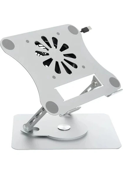 Daytona J41 360° Döner metal fanlı notebook stand, açık gri ürün görseli 1