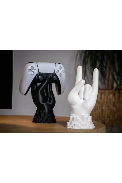 WONE Dekoratif Joystick Standı Kol Tutucu Xbox/ps4/ps5 Uyumlu Stand ( 1 Adet Siyah + 1 adet beyaz ) ürün görseli 1