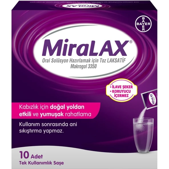 Miralax Oral Solüsyon Hazırlamak İçin Toz Laksatif Makrogol 3350