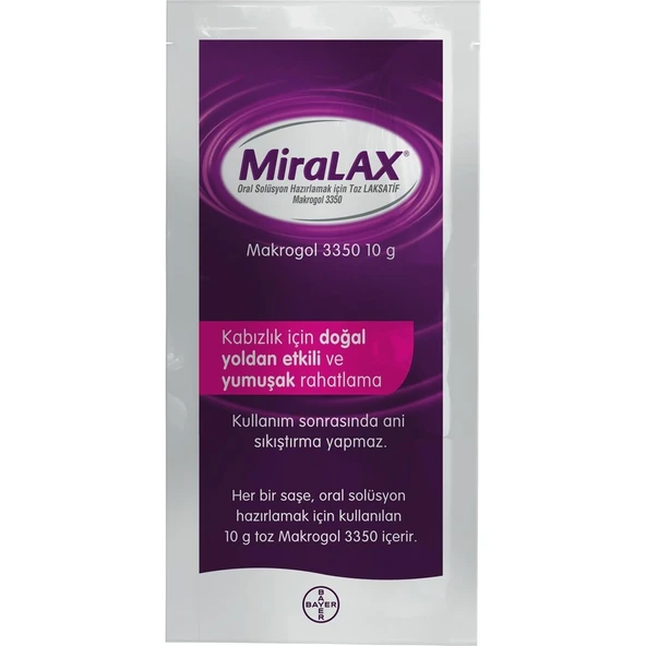 Miralax Oral Solüsyon Hazırlamak İçin Toz Laksatif Makrogol 3350 - 4