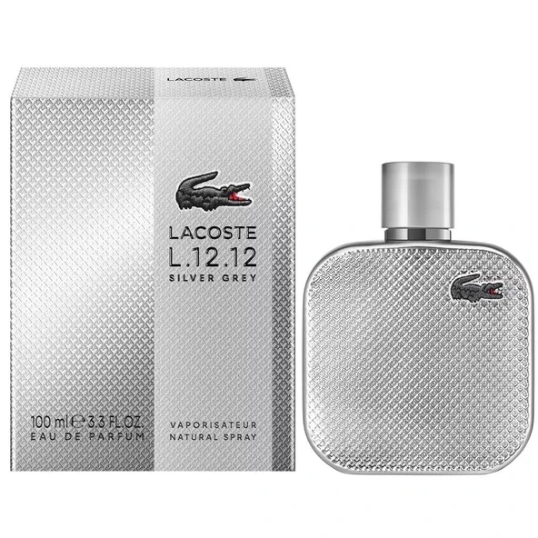 Lacoste L.12.12 Silver Grey EDP 100 ml Erkek Parfümü - Resim 2