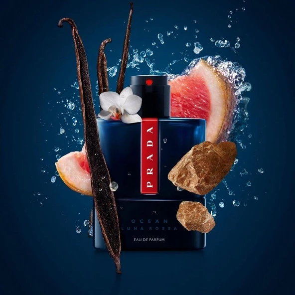 Prada Luna Rossa Ocean EDP 150 ml Refillable Erkek Parfümü - Resim 3