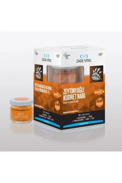 Zade Vital Zeytinyağlı Kudret Narı İçeren Takviye Edici Gıda 20Mlx8 - Resim 4