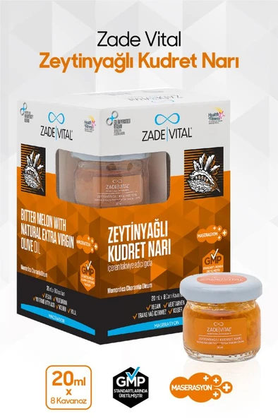Zade Vital Zeytinyağlı Kudret Narı İçeren Takviye Edici Gıda 20Mlx8 - Resim 5