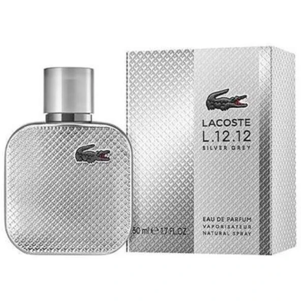 Lacoste L.12.12 Silver Grey EDP 50 ml Erkek Parfümü - Resim 2