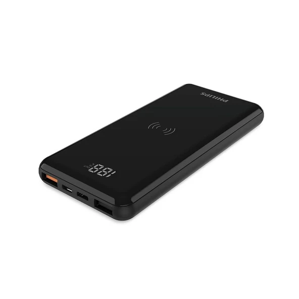 Philips DLP9520C/00 Wireless Powerbank 10000mah 15W Kablosuz şarj USB A ve USB C ürün görseli 1