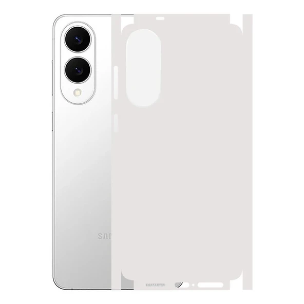 Samsung Galaxy S25 Edge ile Uyumlu 360 Arka Kaplama Mat Şeffaf