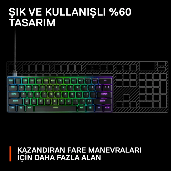 SteelSeries Apex 9 Mini Kablolu Mekanik Klavye İngilizce (US) - Resim 7