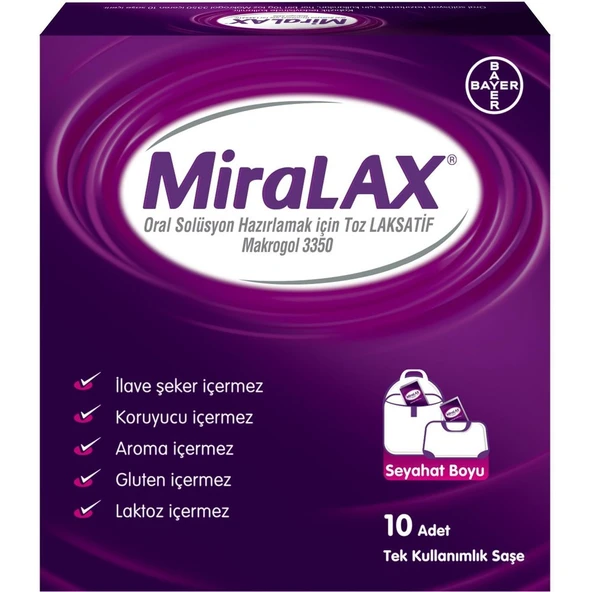 Miralax Oral Solüsyon Hazırlamak İçin Toz Laksatif Makrogol 3350 - 3
