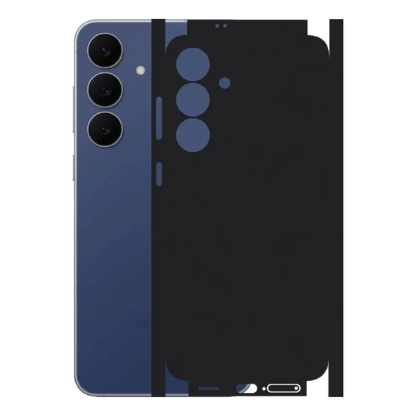 Samsung Galaxy S25 FE ile Uyumlu 360 Arka Kaplama   Mat Siyah