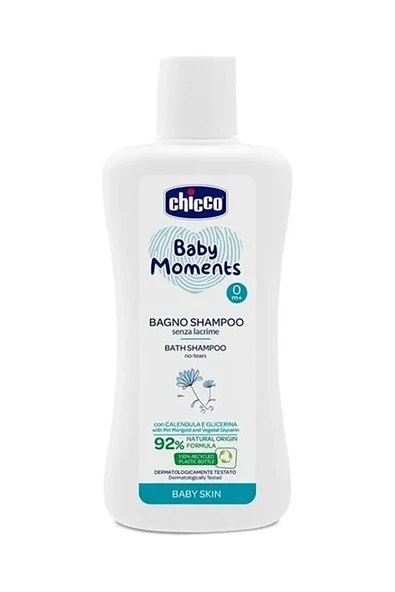 Chicco Baby Moments Doğal Saç Ve Vücut Şampuanı 0 Ay+ 200 ml ürün görseli