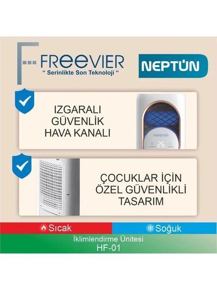 Freevier HF-01 Neptün Uzaktan Kumadanlı Kule Tipi Vantilatör - Resim 6