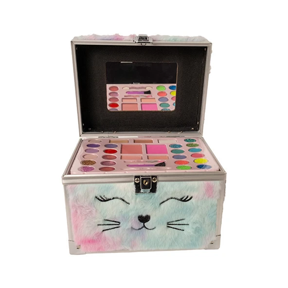 Lukky Kedili Peluş Makyaj Çantası ürün görseli 1
