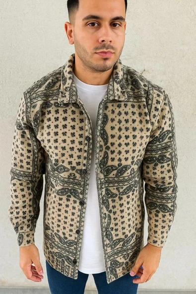 Erkek Polar Fermuarlı Sweatshirt – Kapüşonsuz, Cepli, Yumuşak Dokulu, Oversize Rahat Kalıp, Kışlık Sıcak Tutan Fermuarlı ürün görseli