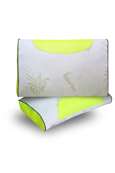 2 Adet Gold serisi klimalı çocuk yastığı,aloe vera kumaşlı cilt dostu ortopedik Visco parçacıklı yastık yıkanabilir kılıflı 1200 gr ürün görseli