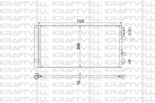 KLIMA RADYATORU (KONDANSER) RENAULT FLUENCE MEGANE III SCENIC III  GRAND SCENIC III 1.2 Tce 1.4 1.5 ürün görseli 1