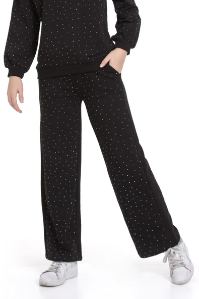 Kız Çocuk Taş Süslemeli Alt-Üst Takım-3 İplik 4-12 Yaş 12345 - Resim 6