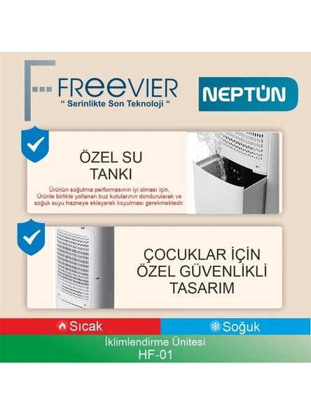 Freevier HF-01 Neptün Uzaktan Kumadanlı Kule Tipi Vantilatör - Resim 5