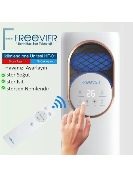 Freevier HF-01 Neptün Uzaktan Kumadanlı Kule Tipi Vantilatör - Resim 7