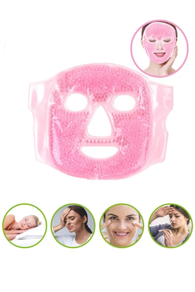 Jel Boncuklu Yüz Maskesi Soğuk Sıcak Jel Yüz Maskesi Buz Sıcak Press