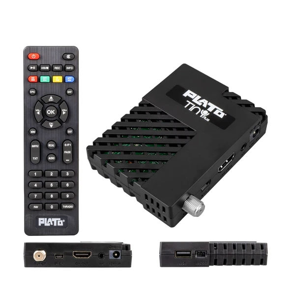 Plato Tiny Plus, Wifi ‘li, Tv Üstü Standlı, 8000 Kanal Hafızalı, HD Uydu Alıcısı, Hdmi Kablo Dahil - Resim 2