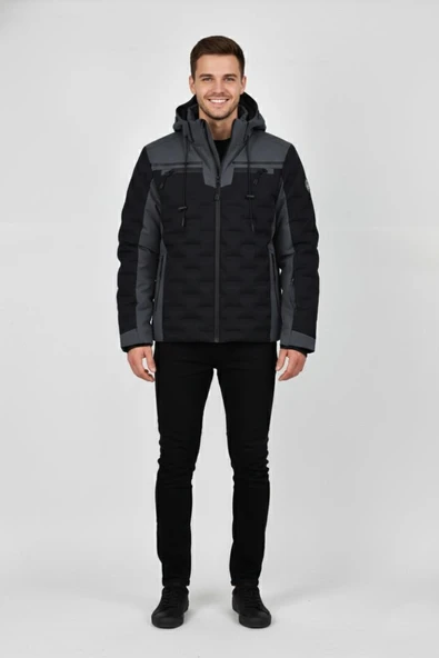 Erkek Kapüşonlu Spor Mont Regular Fit 3331 BGL-ST04899 - Resim 2