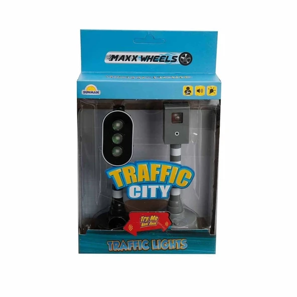 Eğitici Oyuncak  Maxx Wheels Sesli ve Işıklı Trafik Işık Seti - Resim 2