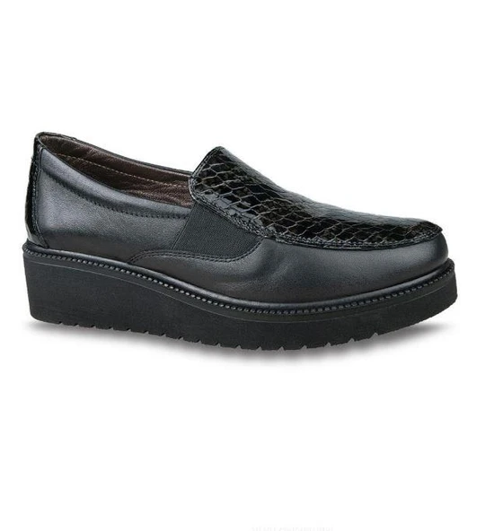 Ceyo 0730 Kadın Hakiki Deri Feta Topuk Anatomik Ayakkabı - 2