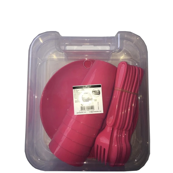 6 Kişilik Çantalı Piknik Seti - Resim 2