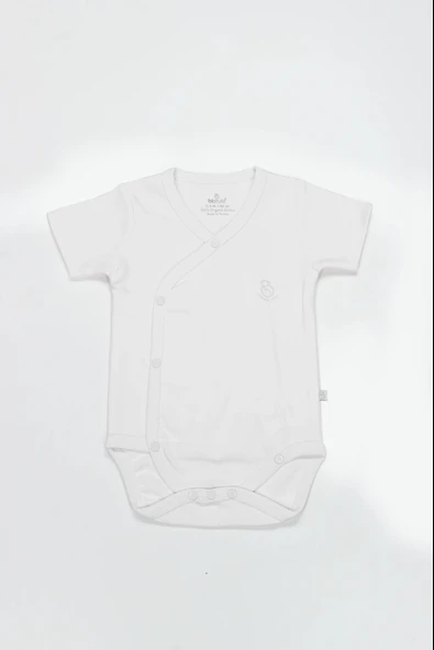 Bistyle Organik Natural Basic Style Kruvaze Yarım Kol Body Bs17101 Beyaz ürün görseli