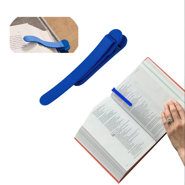 Kitap Okuma Ayracı Silikon, Mavi, 1 Adet, ürün görseli