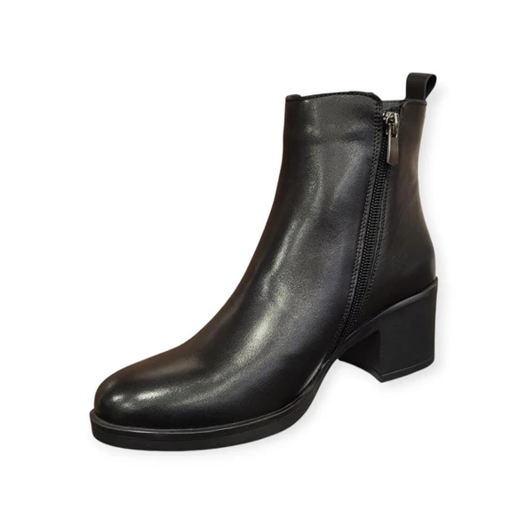 VENÜS 25021503K TOPUKLU KLASİK DERİ KADIN BOT - Resim 4