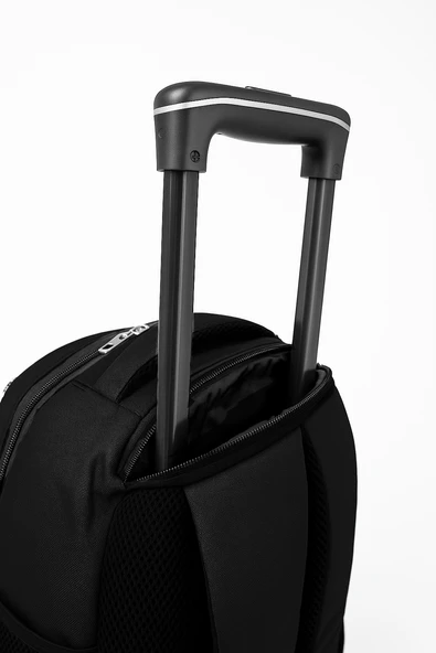 Çekçekli 4 Tekerlekli Sırt Çantası Siyah 1175 - Resim 3