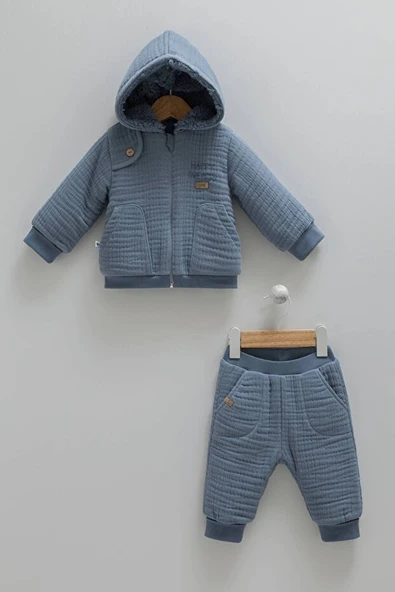 Caramell Coolest %100 Pamuk 2'li Alt Üst Takım 68-74 cm 6-9 Ay İndido CRML.IDG.TKE1148-6874 - 2