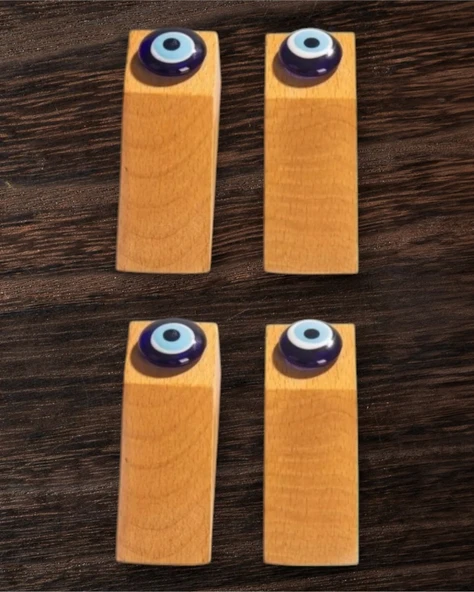 Kapı Stoperi, Kapı Tutucu, Kapı Takozu, Kaydırmaz Aparatlı Nazar Boncuklu 4 Adet